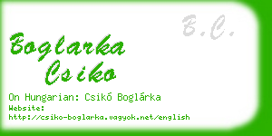boglarka csiko business card