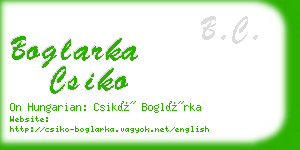 boglarka csiko business card